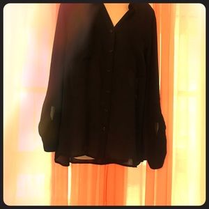 Black Chiffon Shirt